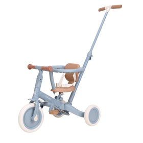 Little Dutch Driewieler met duwstang - Forest Adventure - Blauw LD6080.BLUE