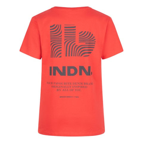 Indian Blue Jeans s24 T-Shirt IB INDIAN Coral Red IBBS24-3618 291