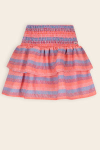 NoNo S26 N602-5702 265 Girls Kids AOP smocked skirt camelia pink