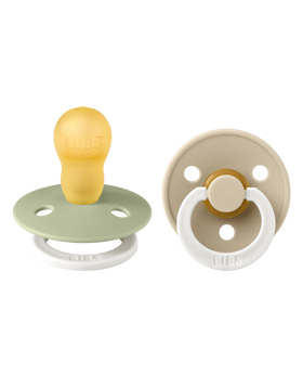 BIBS Colour speen latex 2-pack - Sage/Vanilla NIGHT size 3 130370