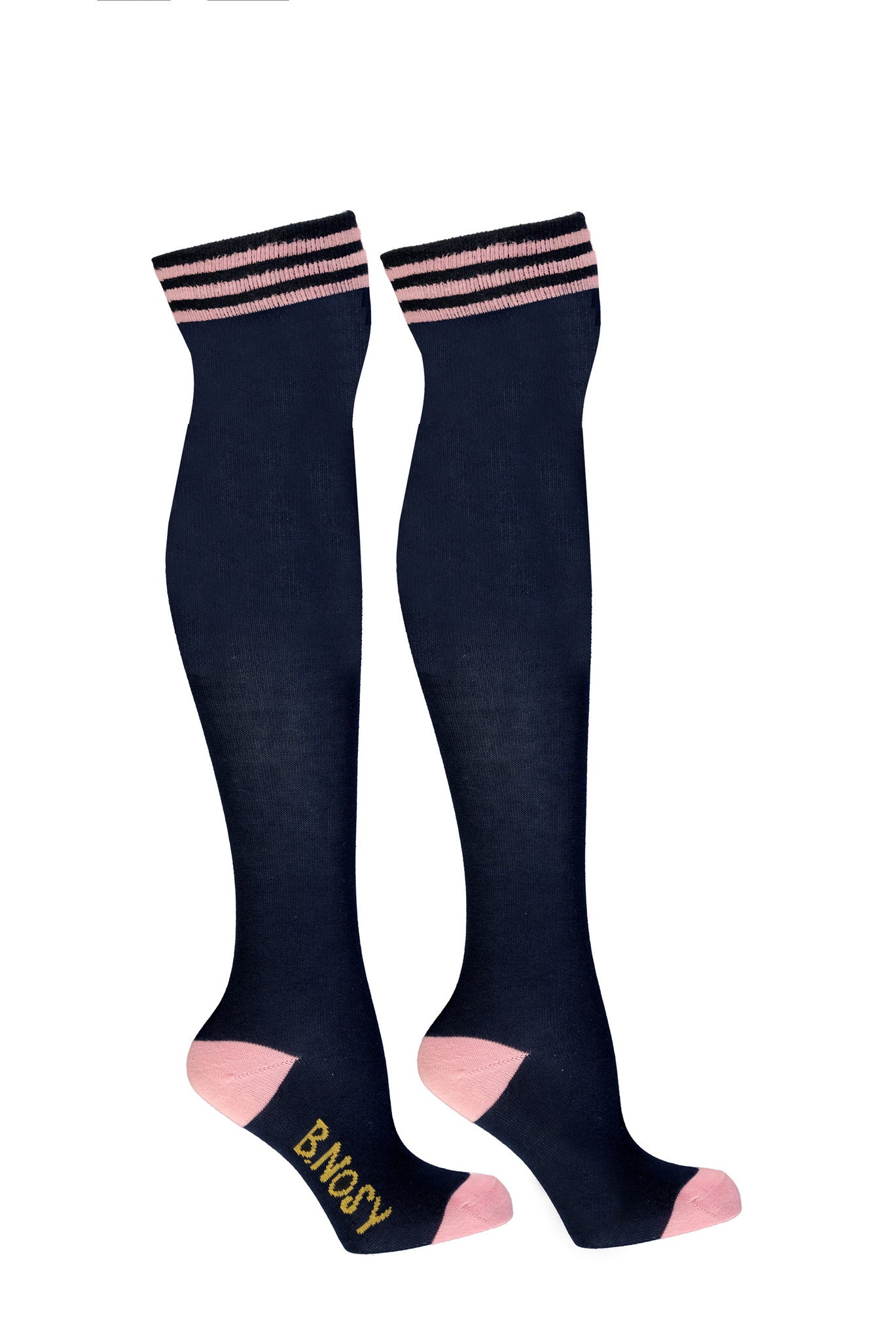 B-nosy Girls B. Sporty High Knee Socks Ink Blue Y108-5982 109 ...