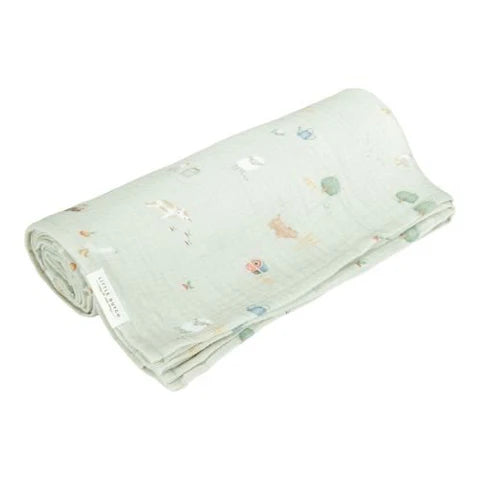 Little Dutch Swaddle doek hydrofiel 120 x 120 Little Farm TE5194022