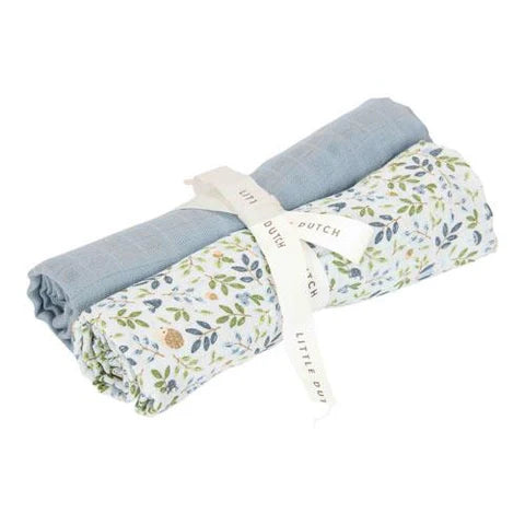 Little Dutch Swaddle doeken set hydrofiel 70 x 70 Forest Adventure/Denim Blue TE51844030