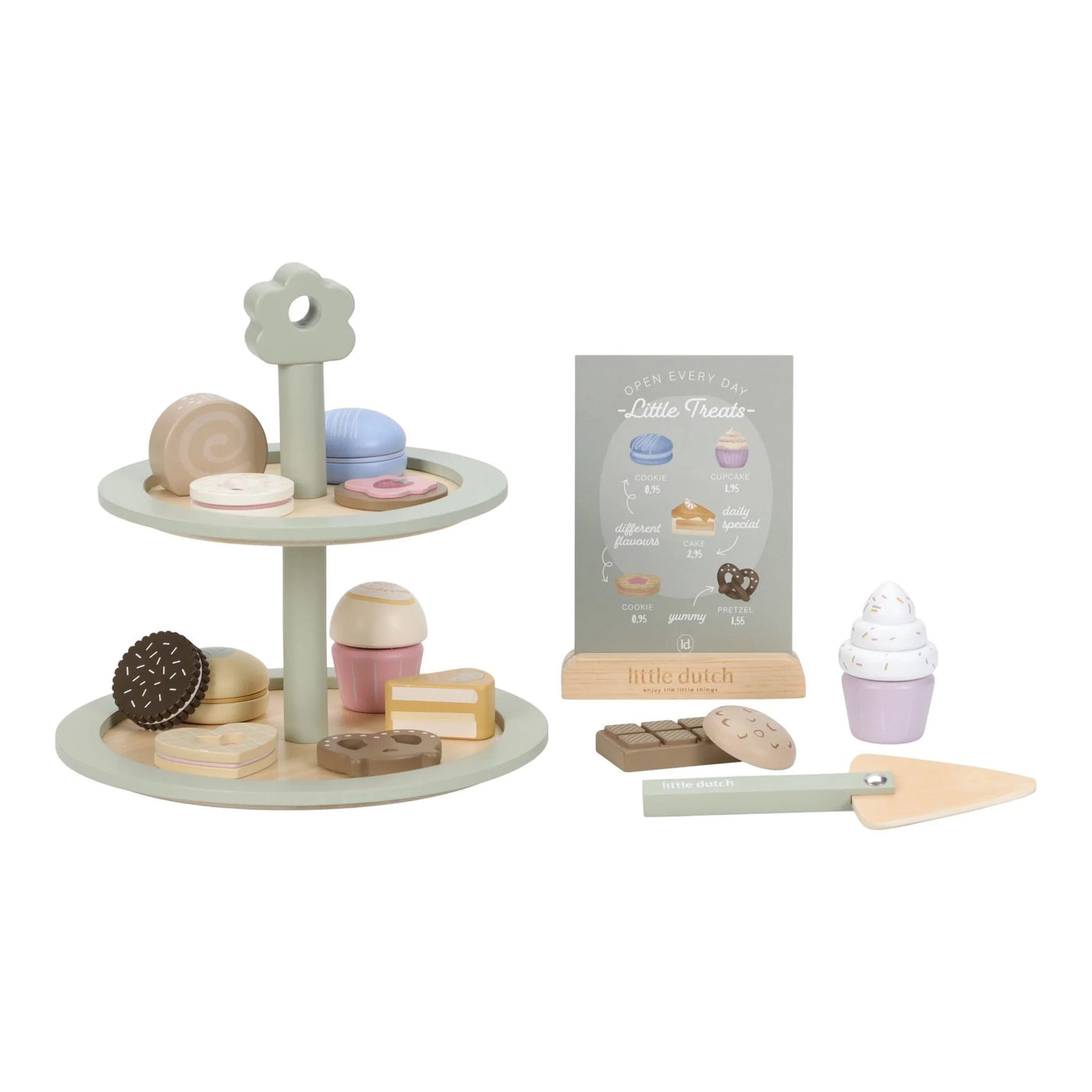 Little dutch Houten etagère - Groen - Essentials LD2503