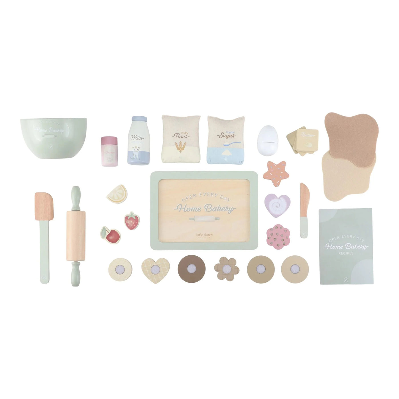 Little dutch Houten Bakset - Meerkleurig - Essentials LD2510