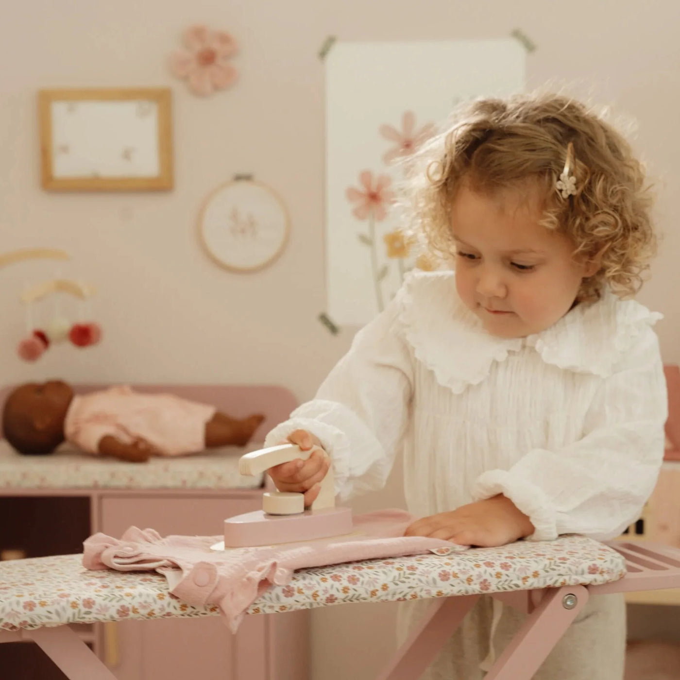Little Dutch Houten Strijkplank met Strijkijzer – Roze – Essentials LD2523