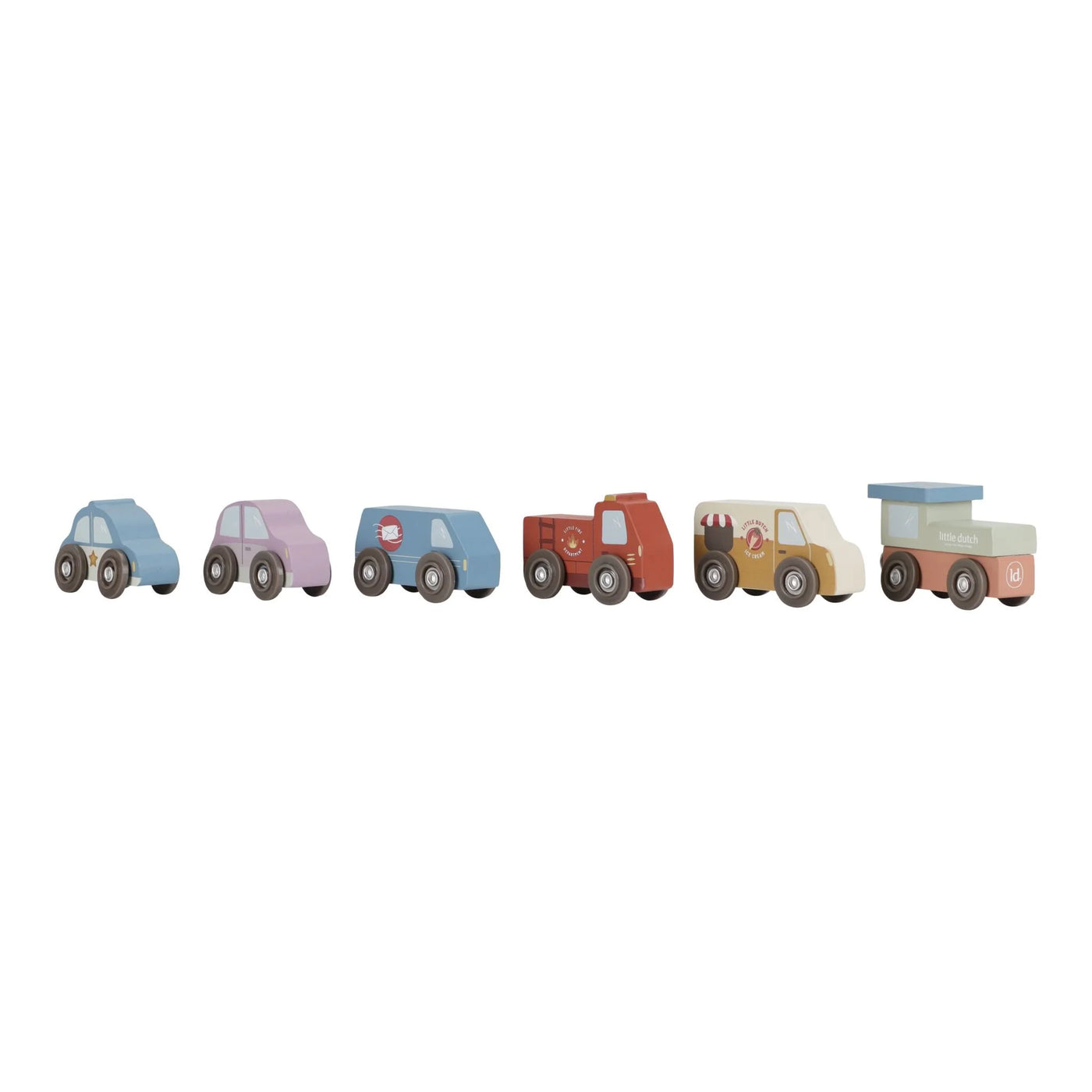 Little Dutch Stapelblokken met auto's – Meerkleurig – Essentials LD2525