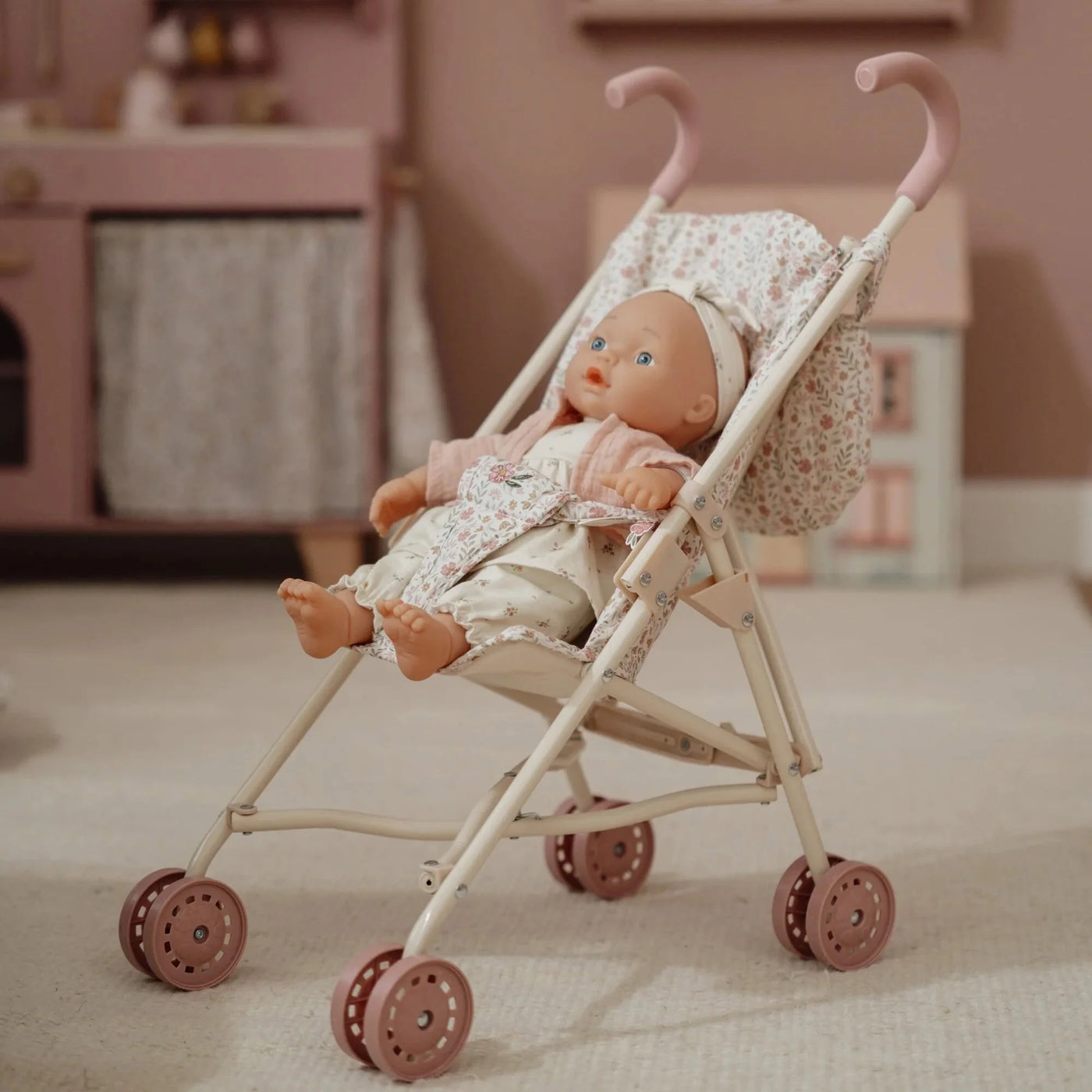 Little Dutch Poppenbuggy - Roze - Essentials LD4585