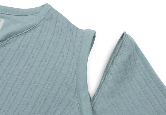 Jollein Slaapzak Zomer met afritsbare Mouw Rond 90cm - Ajour Sea Green 064-516-68077