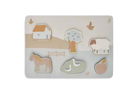 Jollein Houten Puzzel 28x10x2cm Farm  105-001-67021