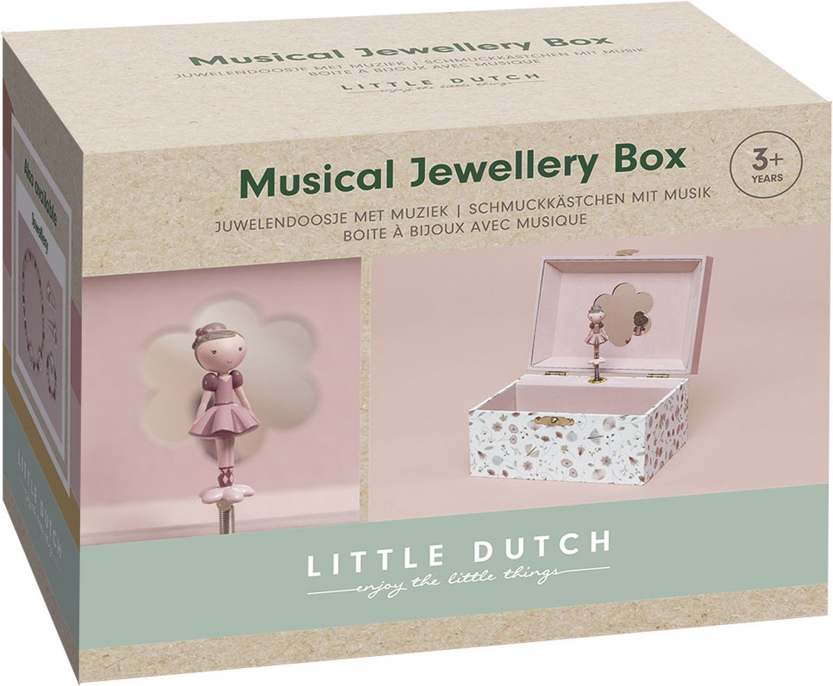 Little Ducth Juwelenkistje Rosa met muziek Flowers & Butterflies 121003