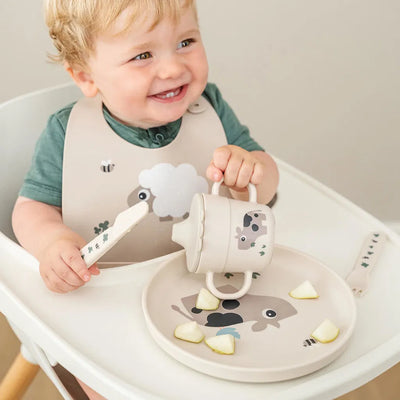 Done by Deer Foodie plate Tiny Farm Sand 1756899