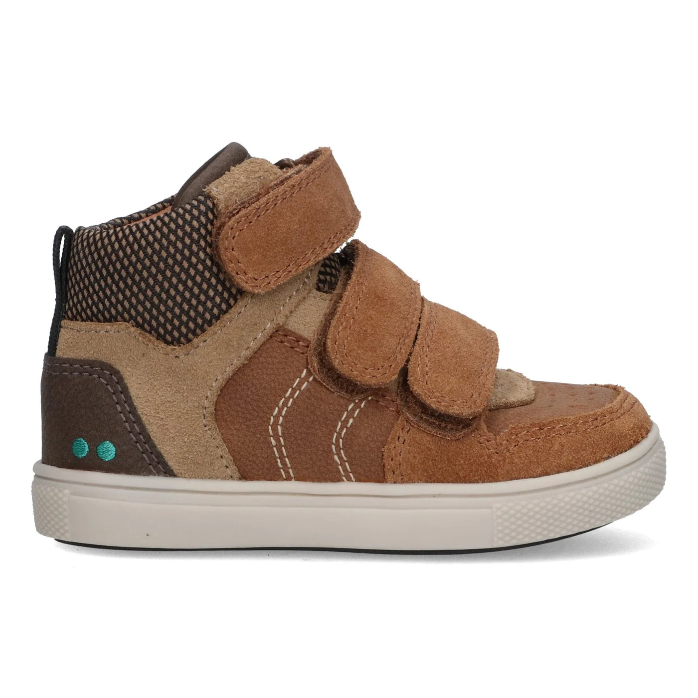 Bunnies W25 Lio Louw Hoge Sneakers Jongens Bruin 225750-414