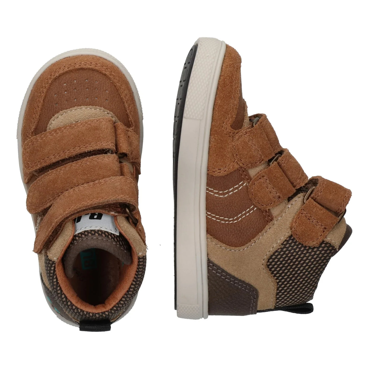 Bunnies W25 Lio Louw Hoge Sneakers Jongens Bruin 225750-414