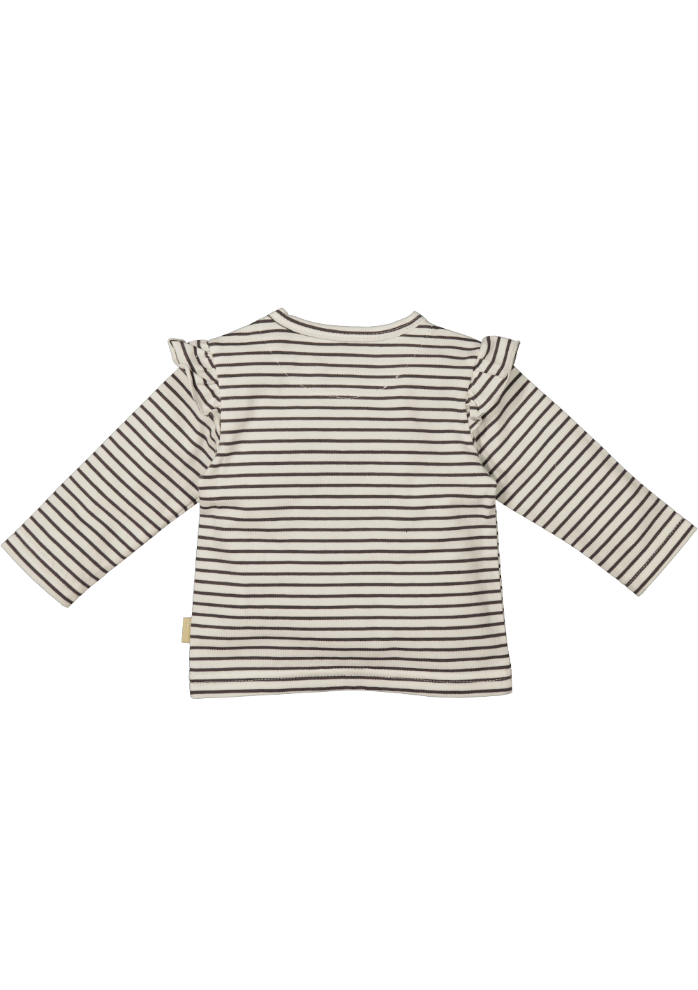 BESS S24 Shirt l.sl. Striped Ruffles Off White 241043-034