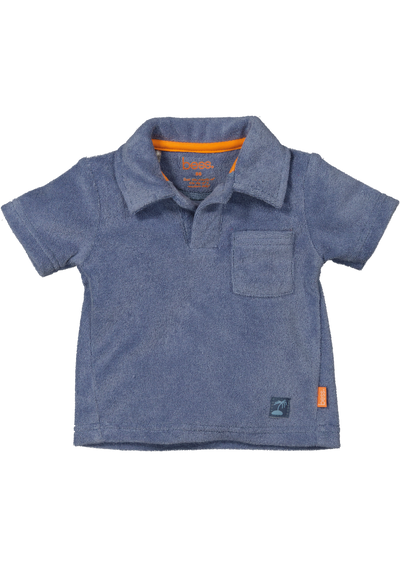 BESS S24 l2 Polo sh.sl. Towelling Country Blue 241075-074