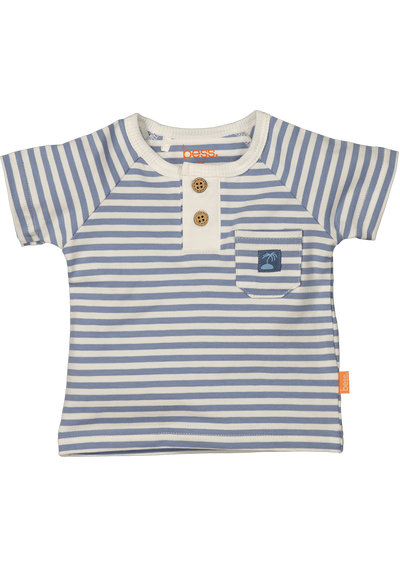 BESS S24 l2 Shirt sh.sl. Striped White 241077-001