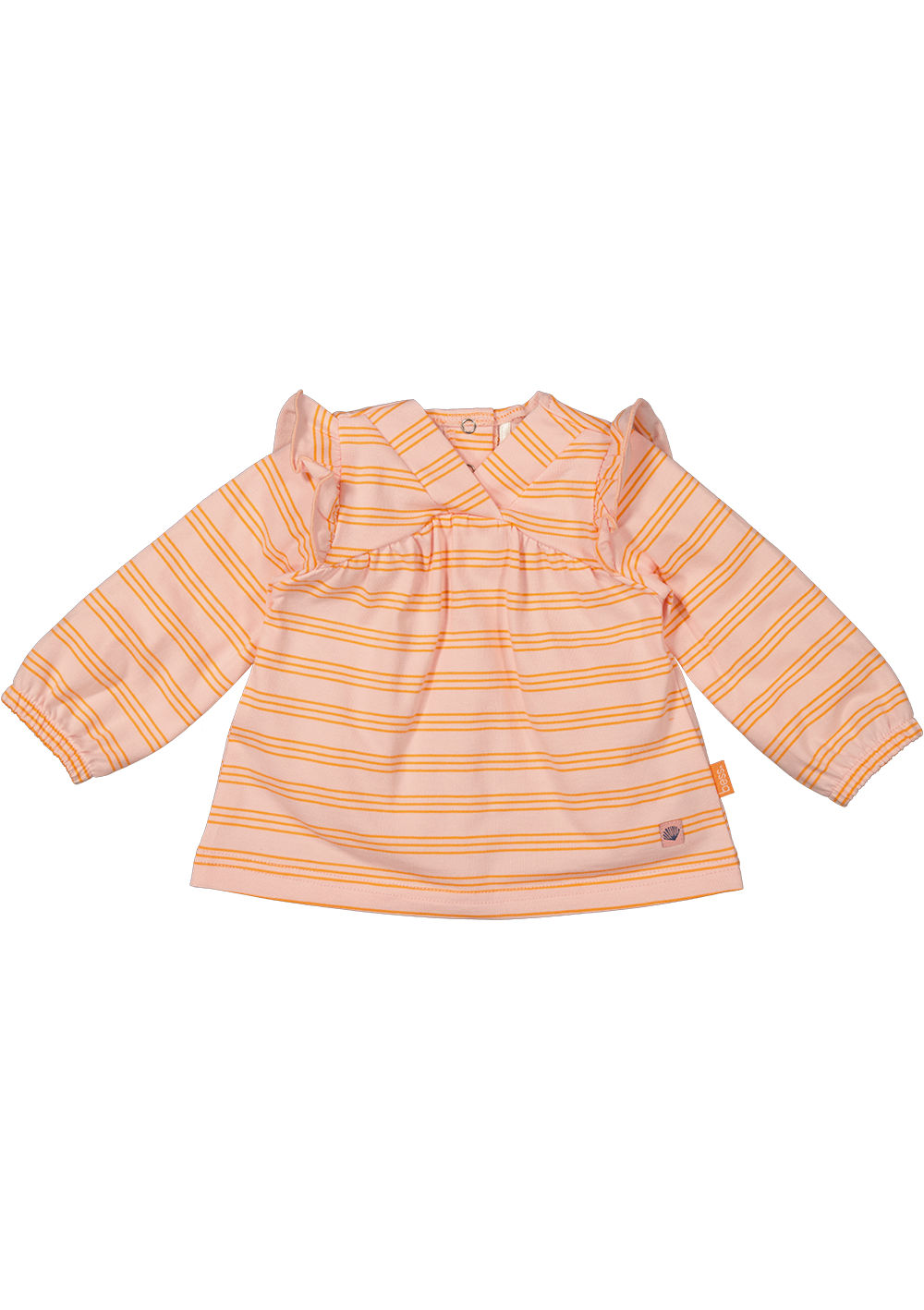 BESS S24 l2 Shirt l.sl. Striped Strawberry Pink 241101-076