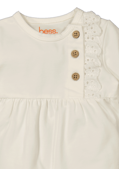 BESS S24 l2 Suit l.sl. Ruffles Embroidery White 241125-001