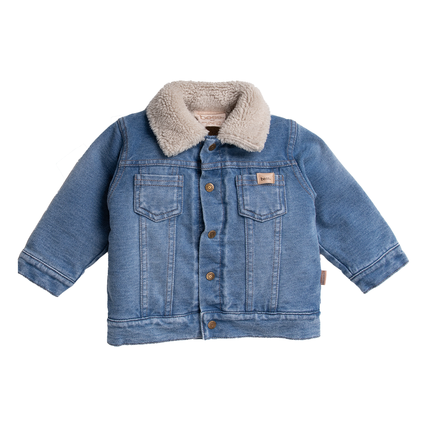 Bess W24 lev1  Jacket Denim Teddy Stone Wash 242000-021