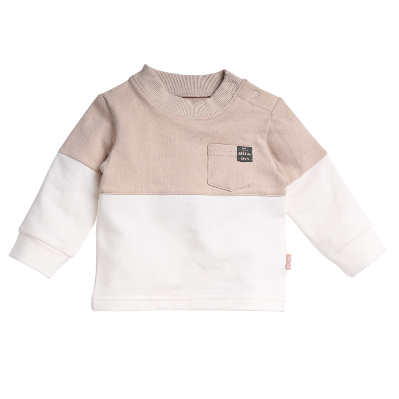 Bess W24 lev1  Shirt Colorblock Off White 242007-034