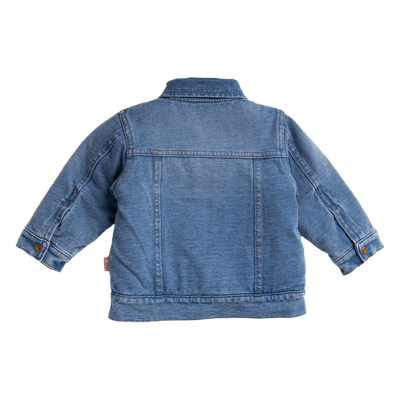 Bess W24 lev1  Jacket Denim Teddy Ruffles Stone Wash 242025-021