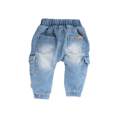 Bess W24 lev2 Pants Denim Cargo Snow Wash 242073-089