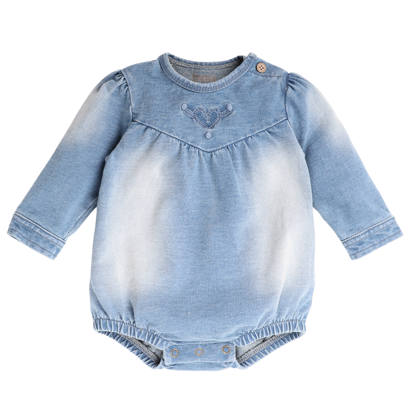 Bess W24 lev2 Romper/Blouse Denim Snow Wash 242096-089