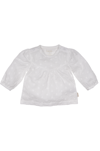 BESS S25 Blouse Broderie White 251031-001