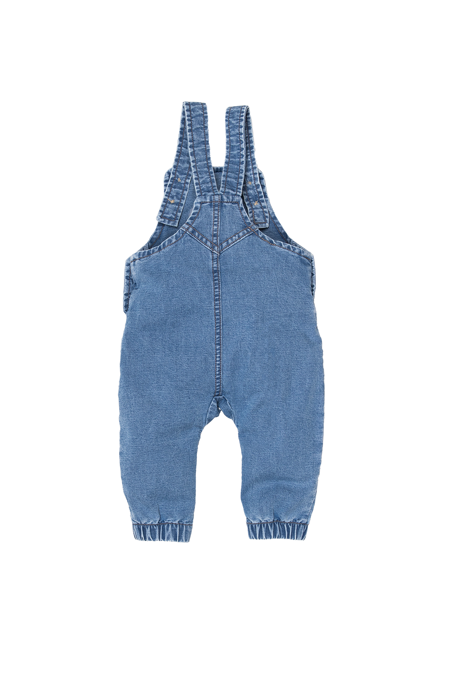 BESS S25 Dungaree Hearts Jog Denim Stone Wash 251050-021