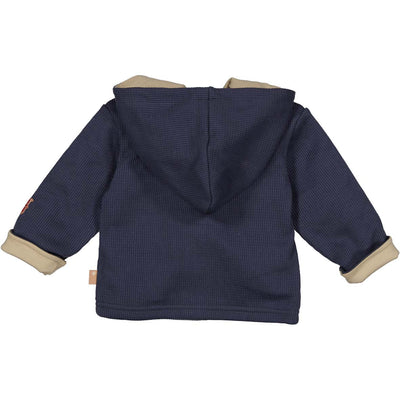 BESS W25 Boys Cardigan Hoodie Reversible Navy 252001-006