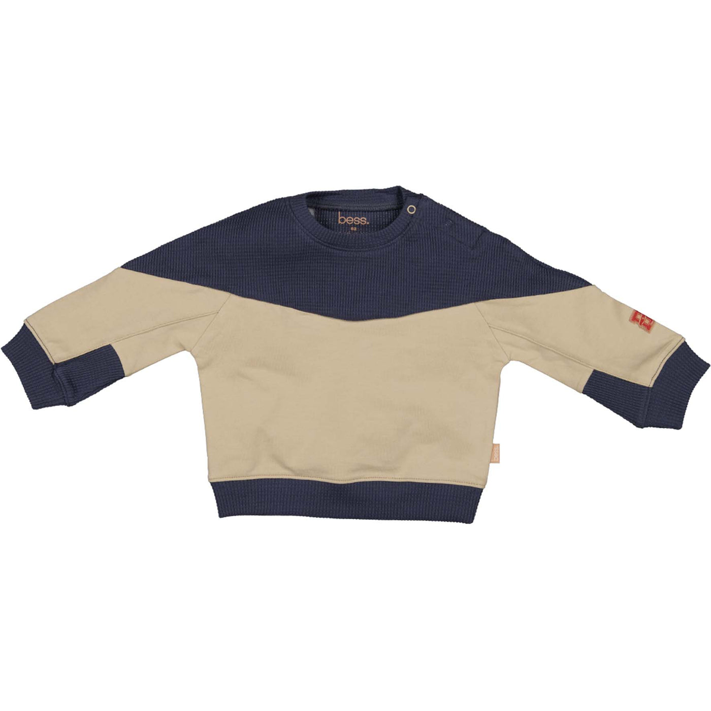 BESS W25 Boys Sweater Colorblock Sand 252006-050