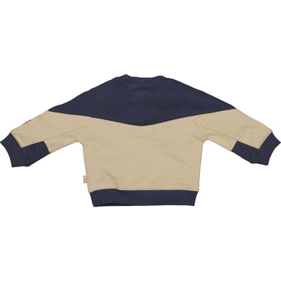 BESS W25 Boys Sweater Colorblock Sand 252006-050