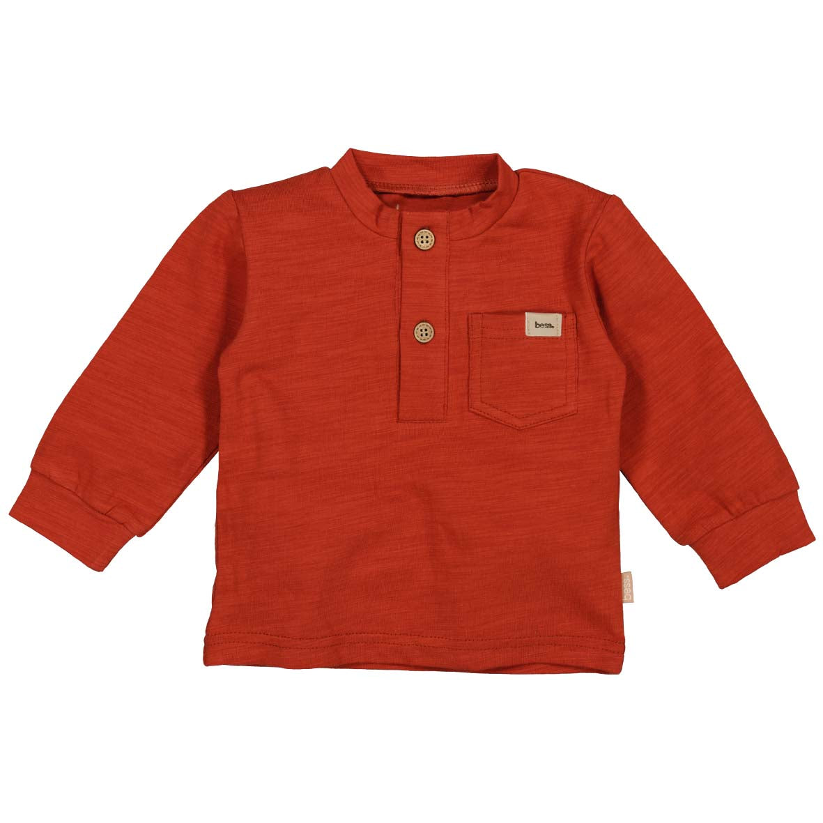 BESS W25 Boys Shirt l.sl. Pocket Red 252009-012