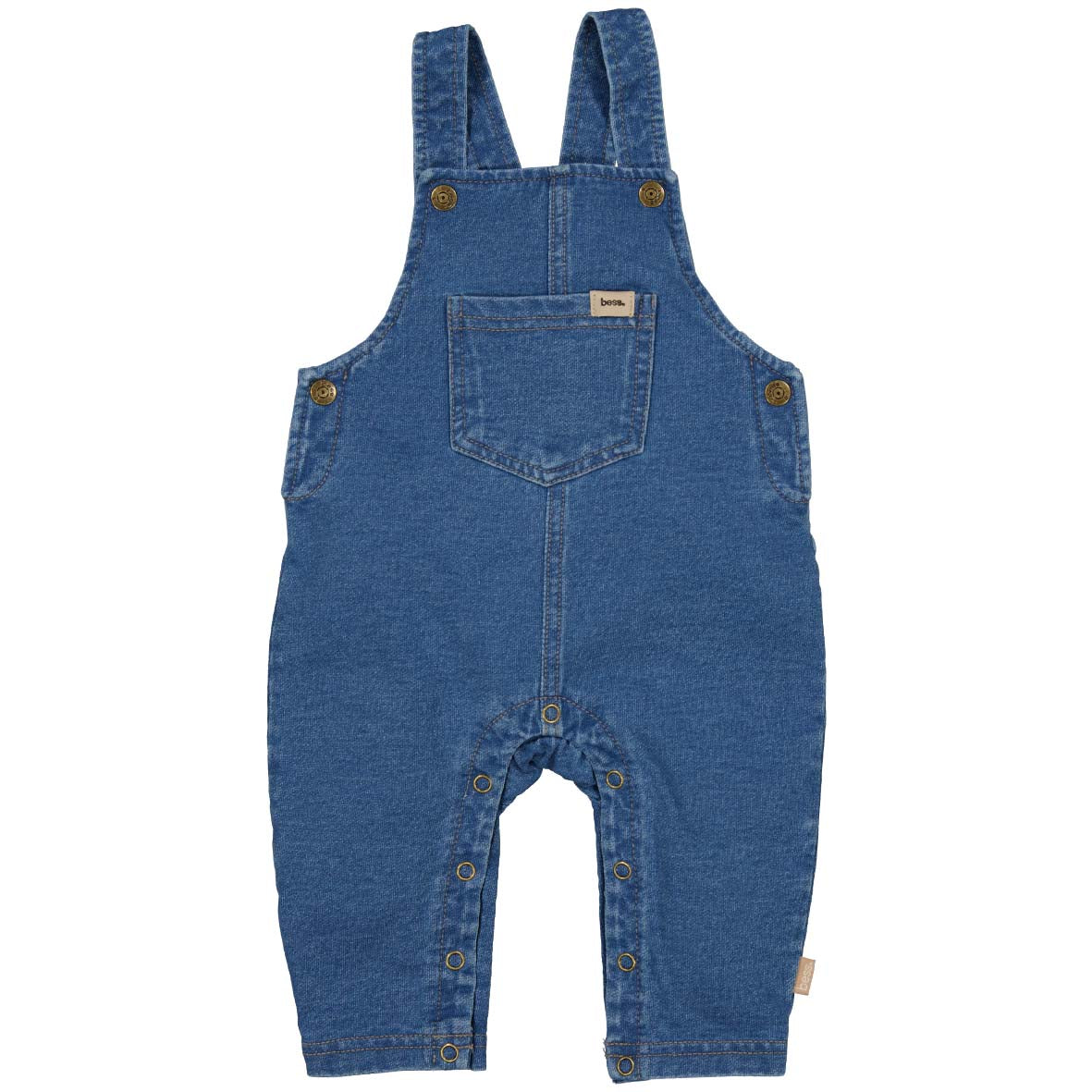 BESS W25 Boys Dungaree Jog Denim Stone Wash 252013-021