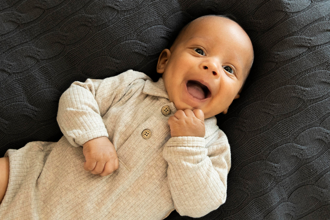 BESS W25 Boys Romper Rib Sand 252022-050