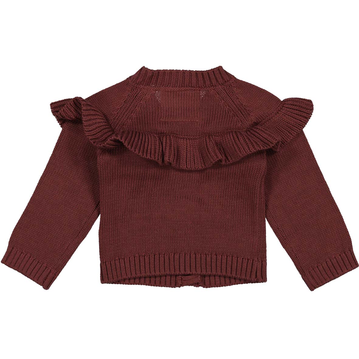 BESS W25 Girls Cardigan Ruffles Port 252037-097