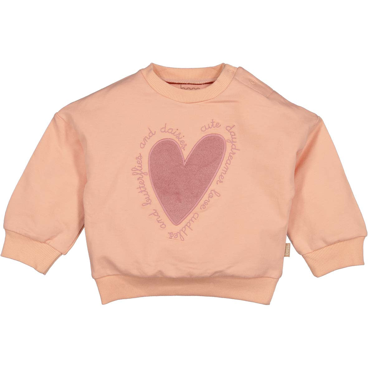 BESS W25 Girls Sweater Heart Powder Pink 252039-096