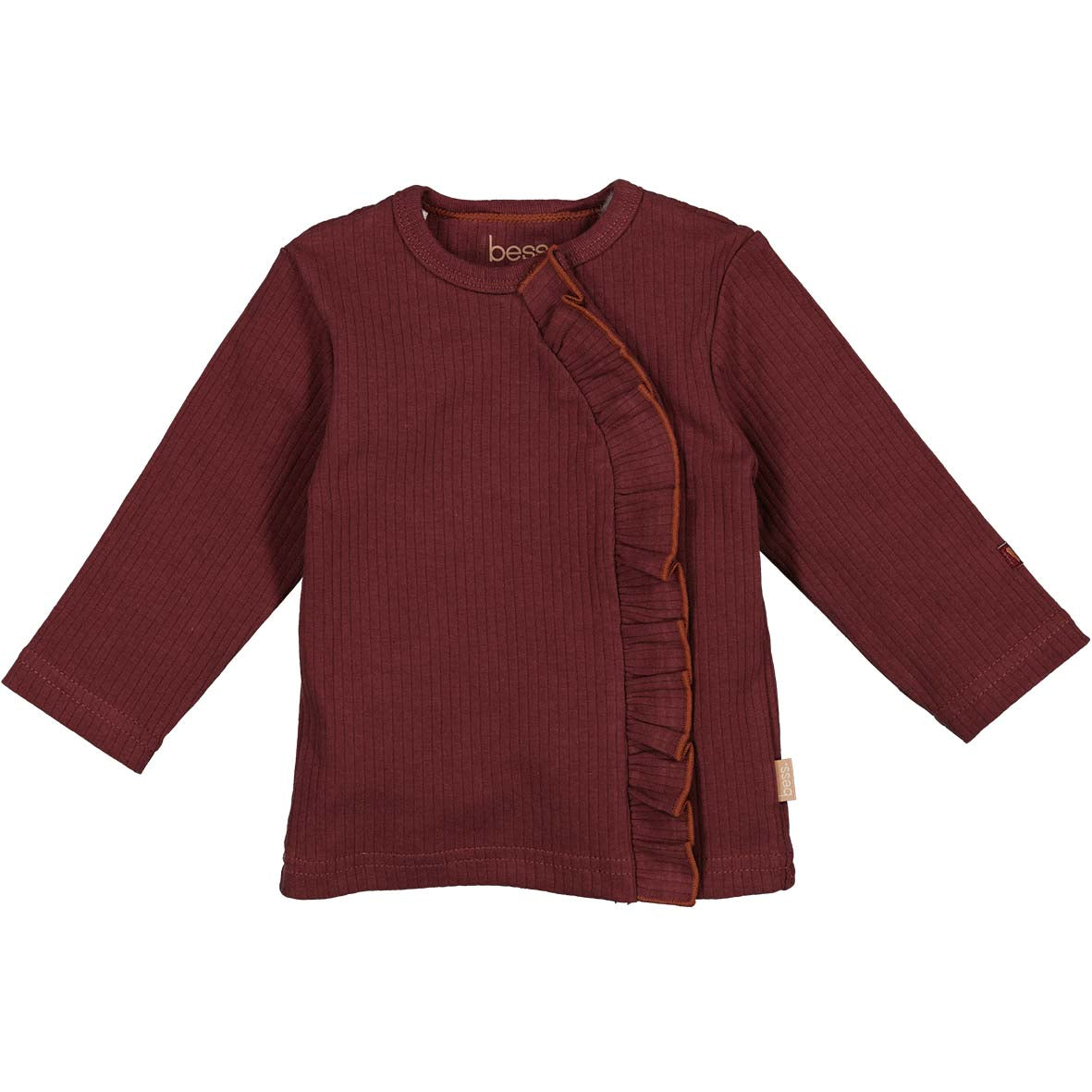 BESS W25 Girls Shirt Wrap l.sl. Ruffles Port 252040-097