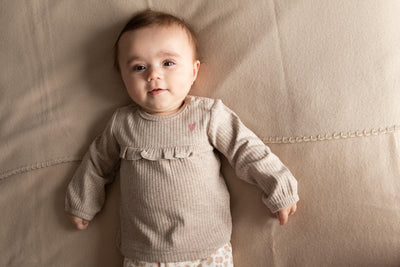BESS W25 Girls Shirt l.sl. Rib Sand 252041-050