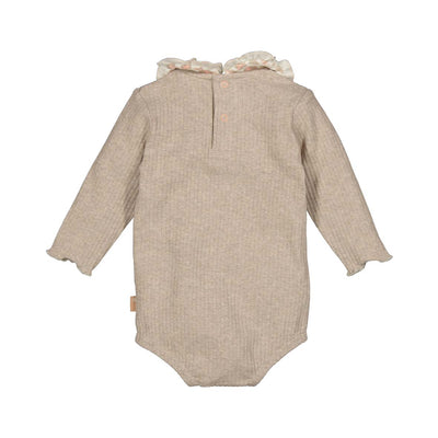 BESS W25 Girls Romper w/Collar Rib Sand 252048-050