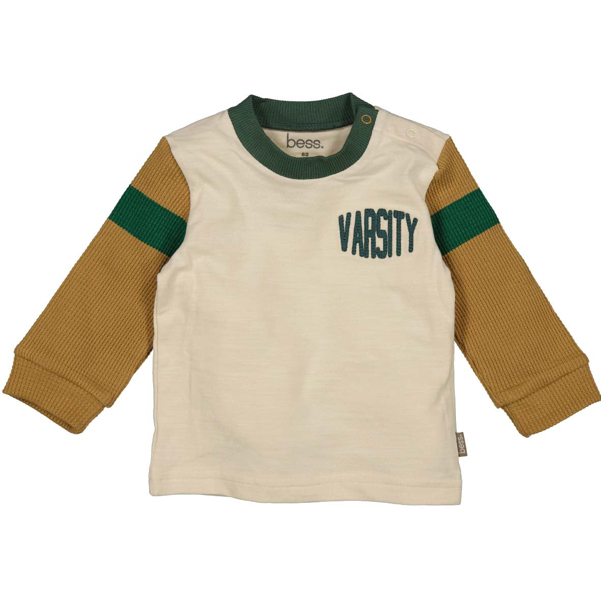 BESS W25 Boys Shirt l.sl. Colorblock Off White 252086-034