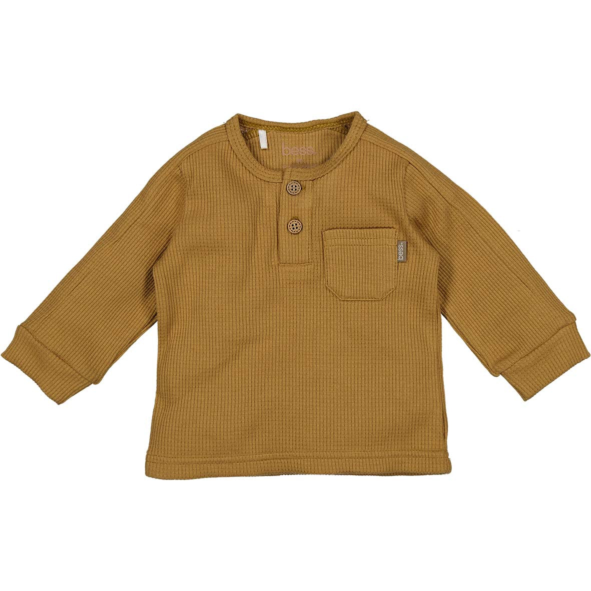 BESS W25 Boys Shirt l.sl. Pocket Camel 252087-045