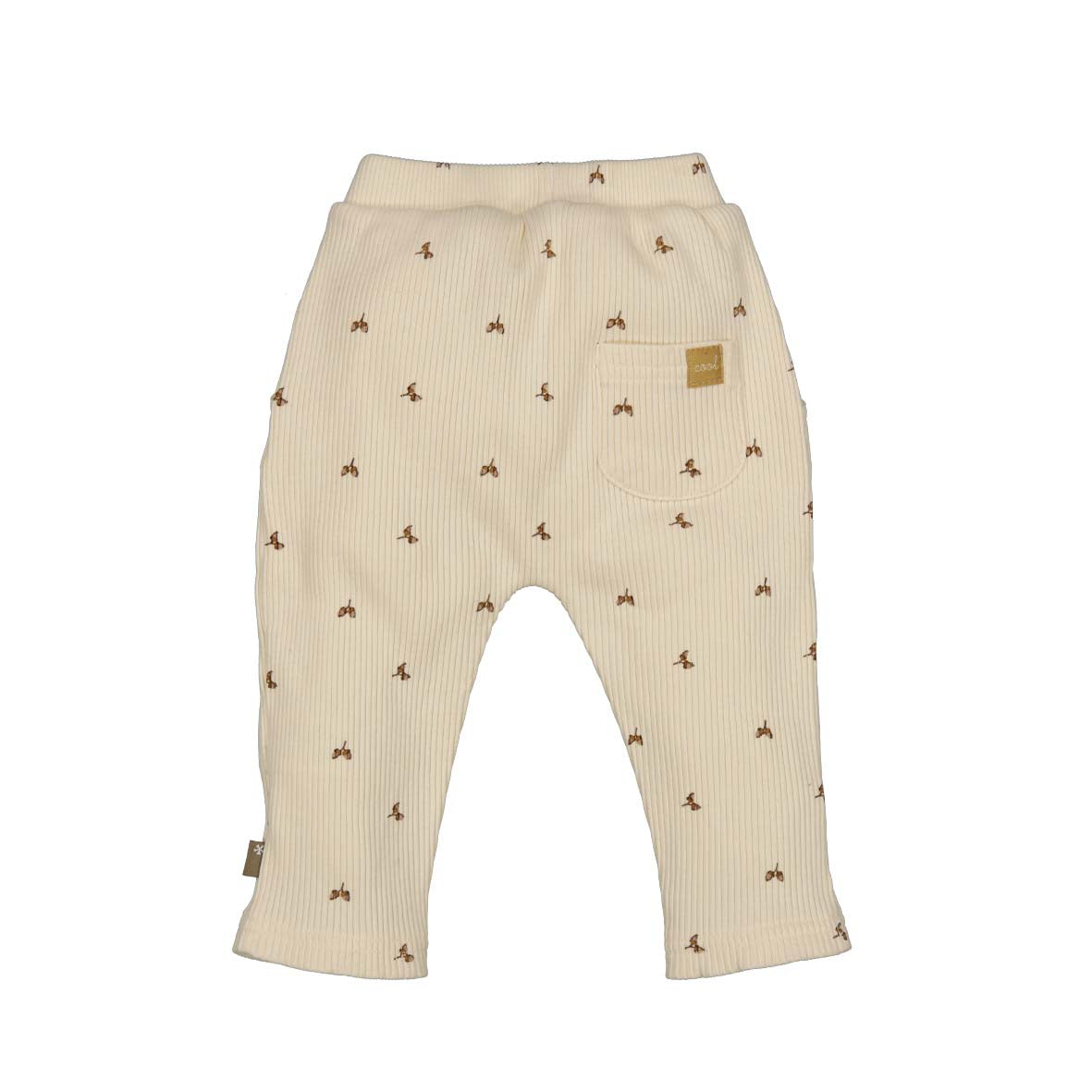 BESS W25 Boys Pants AOP Rib Off White 252097-034