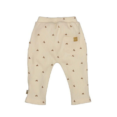 BESS W25 Boys Pants AOP Rib Off White 252097-034