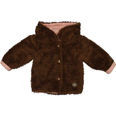 BESS W25 Girls Jacket HoodieTeddy Walnut 252110-098