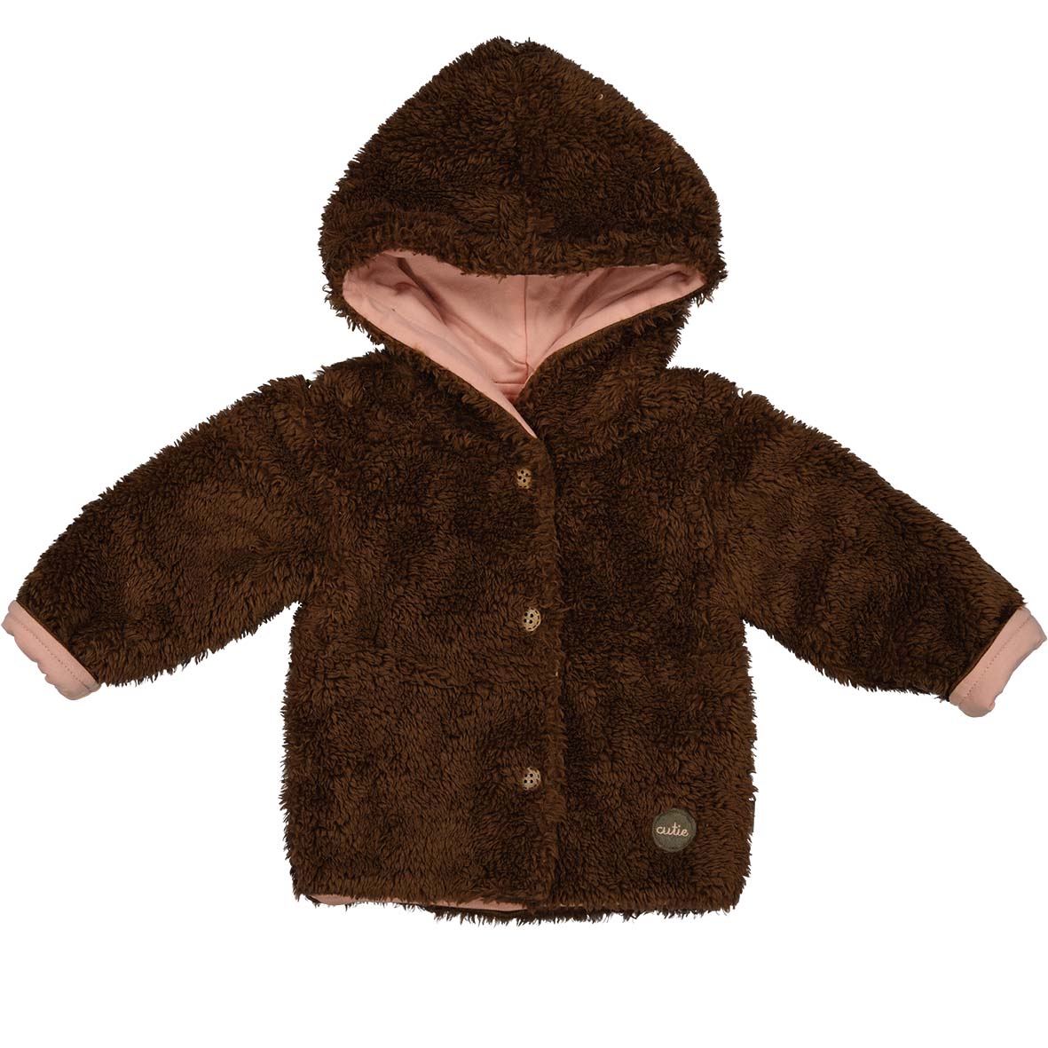 BESS W25 Girls Jacket HoodieTeddy Walnut 252110-098