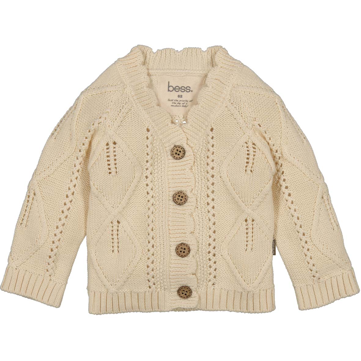 BESS W25 Girls Cardigan Knit Off White 252111-034