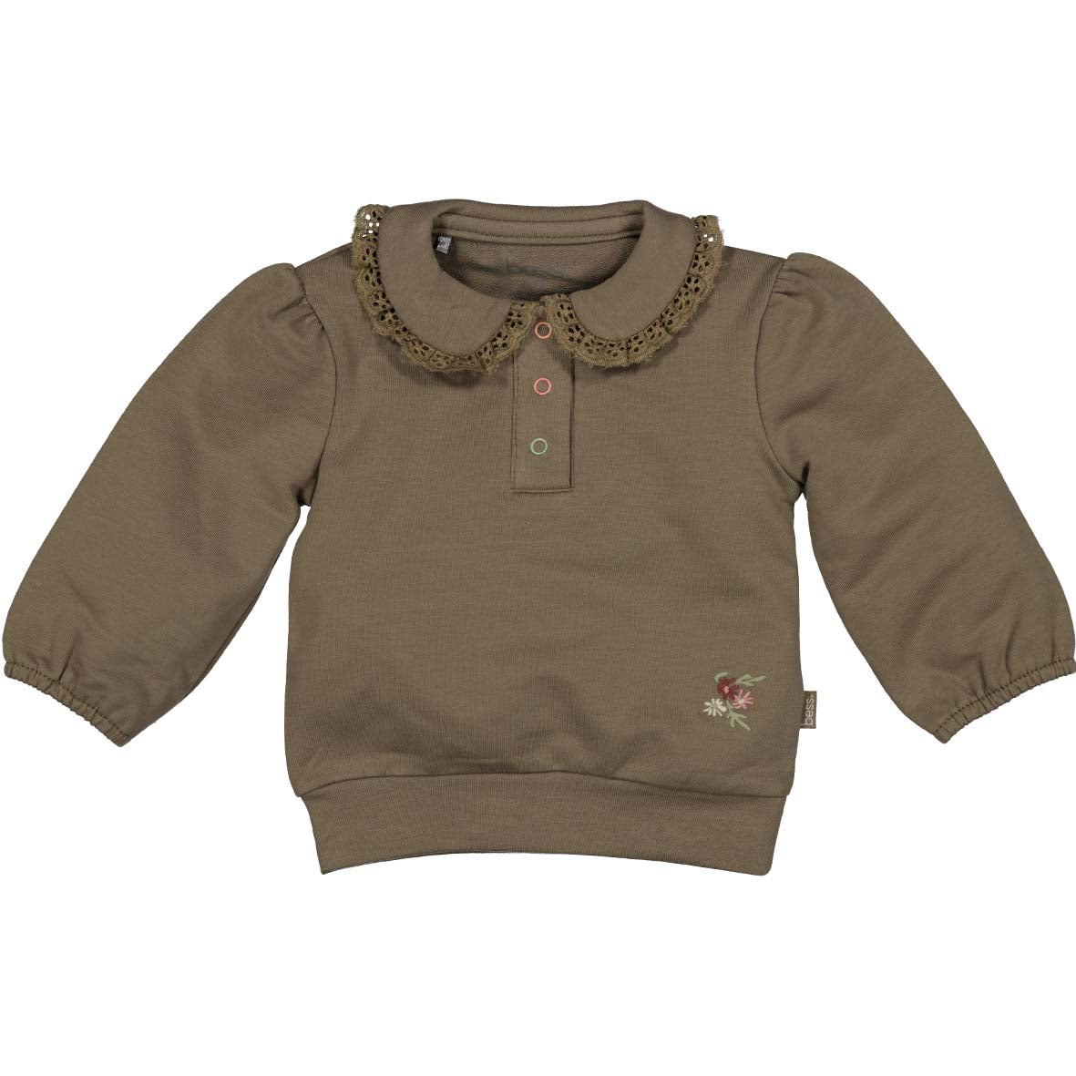 BESS W25 Girls Sweater Collar Walnut 252114-098