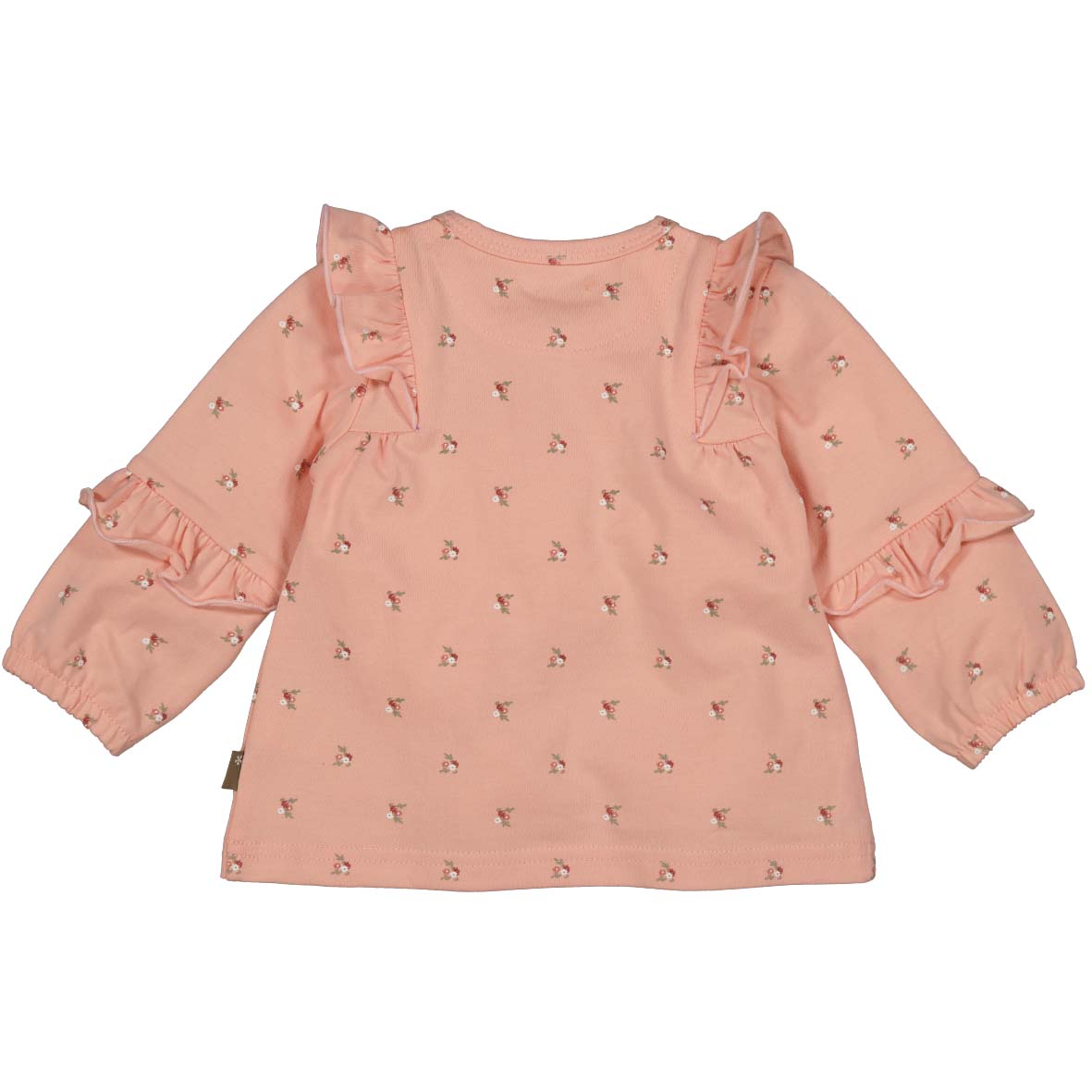 BESS W25 Girls Shirt l.sl. Ruffles Flowers Powder Pink 252116-096